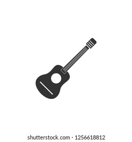 Acoustic guitar. Icon Flat