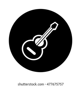 acoustic guitar icon illustration design