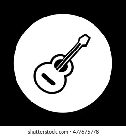 acoustic guitar icon illustration design