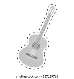 acoustic guitar icon image vector illustration design 