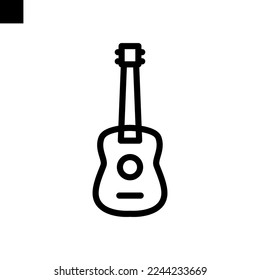 acoustic guitar icon line style vector