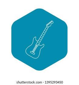 Acoustic guitar icon. Outline illustration of acoustic guitar vector icon for web