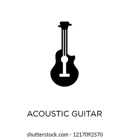 Acoustic Guitar icon. Acoustic Guitar symbol design from Music collection. Simple element vector illustration on white background.