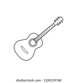 acoustic guitar icon vector