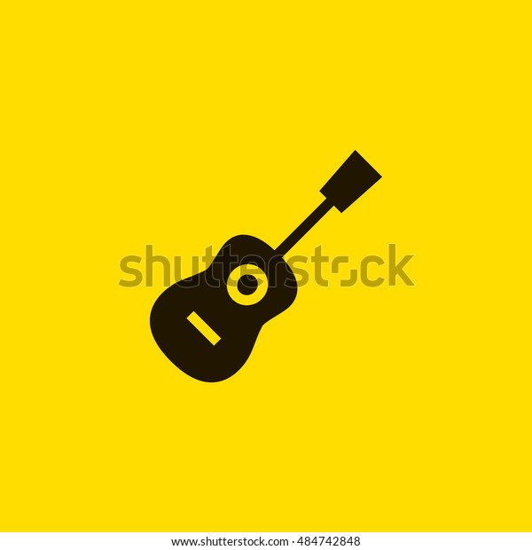 Acoustic Guitar Icon Vector Clip Art Stock Vector Royalty Free 484742848