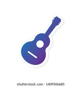 acoustic guitar icon- vector illustration