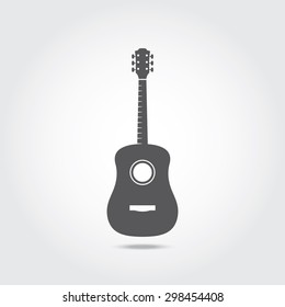 Acoustic Guitar Icon. Vector illustration