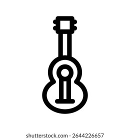 Ilustração de design de símbolo de vetor de ícone de guitarra acústica