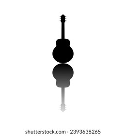 Acoustic guitar icon vector in trendy