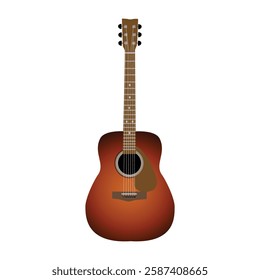 acoustic guitar icon,musical instrument,vector illustration on white background.