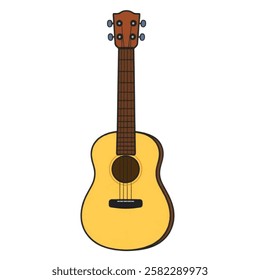 An acoustic guitar, ideal for music, instruments, and creative design themes.