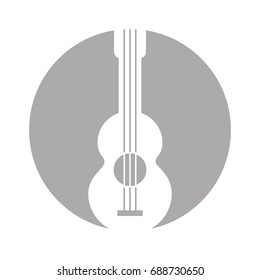 acoustic guitar isolated icon