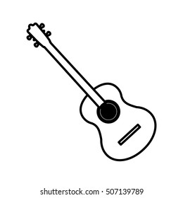 acoustic guitar isolated icon vector illustration design
