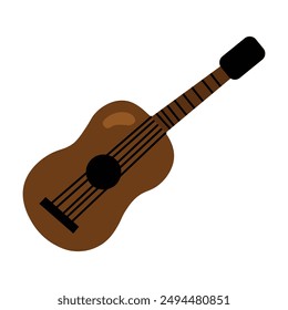 Acoustic guitar isolated illustration history, types, and playing technique