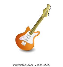 acoustic guitar isolated on white