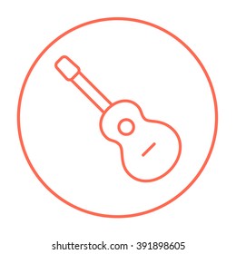 Acoustic guitar line icon.