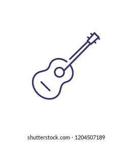 Acoustic guitar line icon. concept. Vector illustration can be used for topics like 