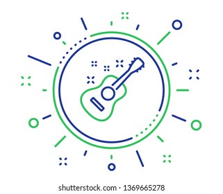 Acoustic guitar line icon. Music sign. Musical instrument symbol. Quality design elements. Technology guitar button. Editable stroke. Vector