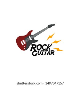 Acoustic Guitar Logo Design Images Stock Vectors