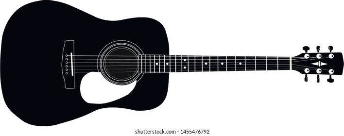 Acoustic guitar logo for musician