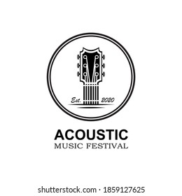 ACOUSTIC GUITAR LOGO TEMPLATE CLASSIC