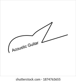vector de logotipo de guitarra acústica, logotipo de guitarra