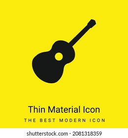 Acoustic Guitar minimal bright yellow material icon