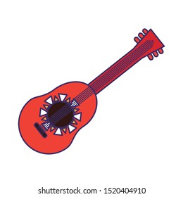 Acoustic guitar music instrument vector illustration graphic design