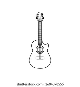 acoustic guitar music trendy flat design