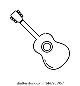 acoustic guitar music vector template icon