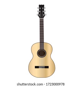 acoustic guitar, musical instrument, isolated