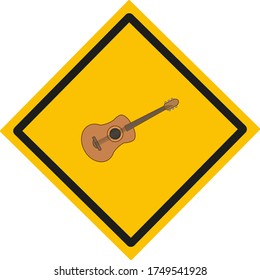 acoustic guitar musical instruments on white background
