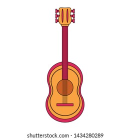 Acoustic guitar musin instrument icon isolated vector illustration graphic design