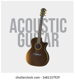 Acoustic Guitar as an object in designing music flyer