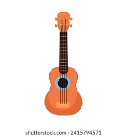 Acoustic guitar on white background