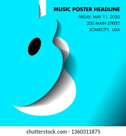 An acoustic guitar opens - ideal for gig flyers or CD art 