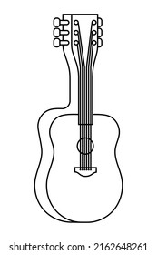 Acoustic Guitar Pictogram Vector Illustration Stock Vector (Royalty ...