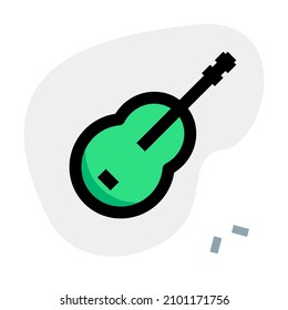 Acoustic guitar played in a pop song concert