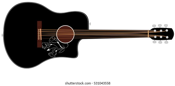 acoustic guitar rose