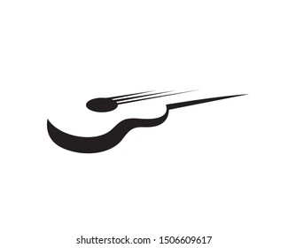 Acoustic Guitar Side View Symbol Silhouette