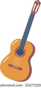 Acoustic guitar string instrument vector illustration