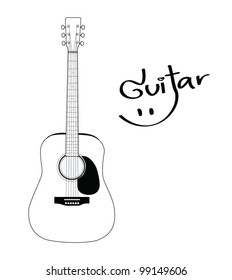 Acoustic Guitar - Vector