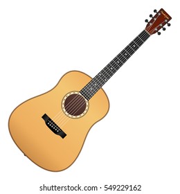 Acoustic guitar, vector design
