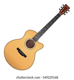 Acoustic guitar, vector design