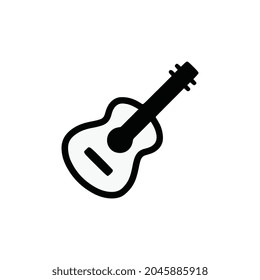 acoustic guitar vector icon. classic, instrument, musical, rock, sound, acoustic, string, play, electric, concert, song, musician, guitarist symbol for web and mobile app