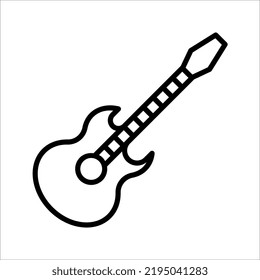 acoustic guitar vector icon. classic, instrument, musical, rock, sound, acoustic, string, play, electric, concert, song, musician, guitarist symbol for web and mobile app on white background.