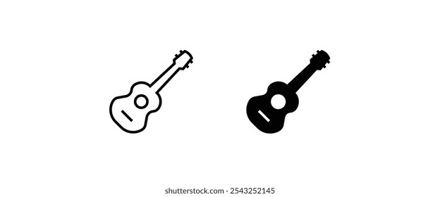 acoustic guitar vector icon. classic, instrument, musical, rock, sound, acoustic, string, play, electric, concert, song, musician, guitarist