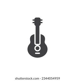 Acoustic guitar vector icon. filled flat sign for mobile concept and web design. Guitar glyph icon. Symbol, logo illustration. Vector graphics