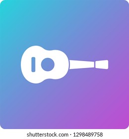acoustic guitar vector icon. acoustic guitar single web icon on trendy gradient