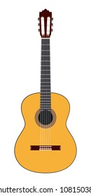 Acoustic guitar. Vector illustration.